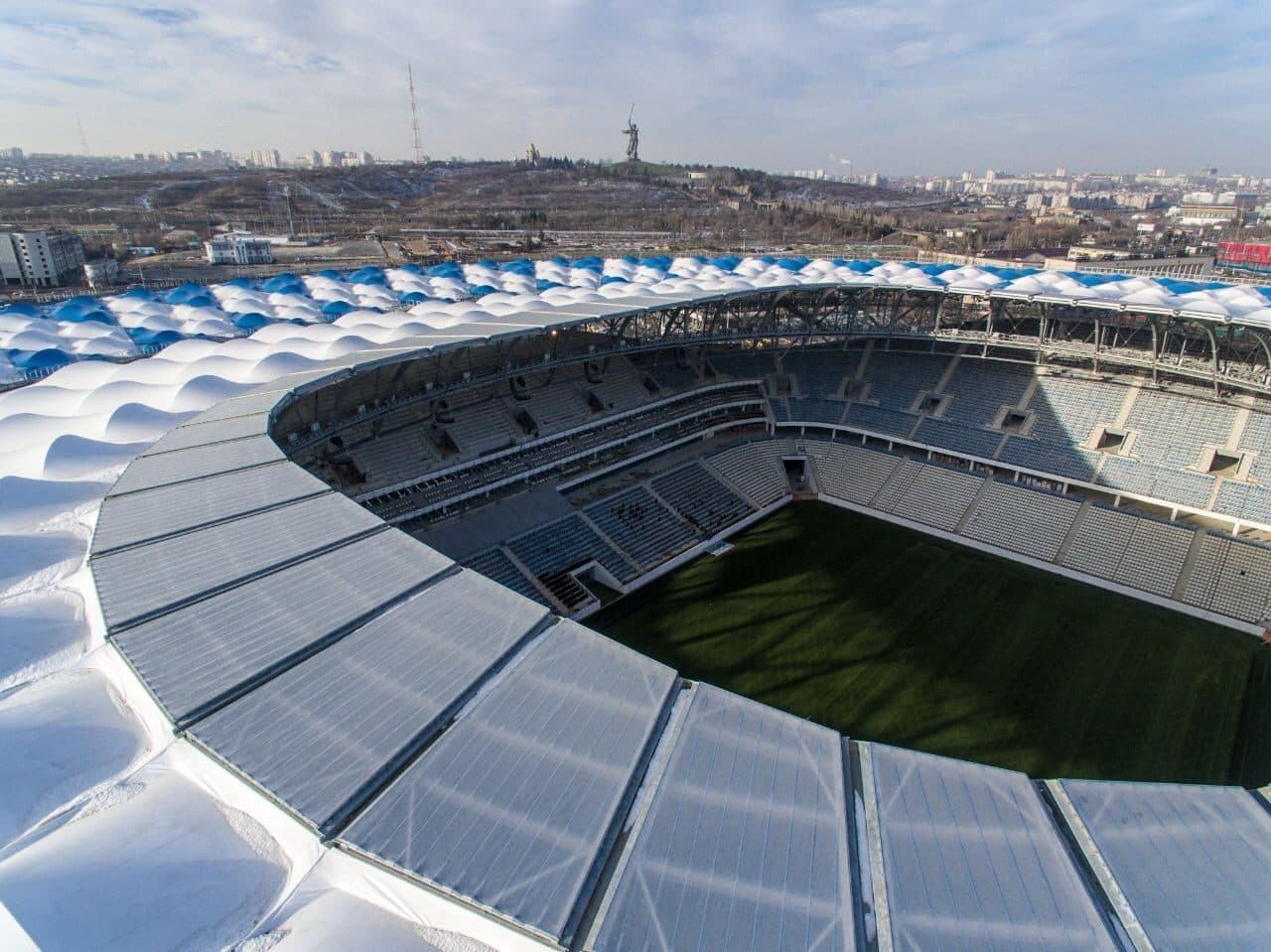 Vista del progetto ETFE Stadium
